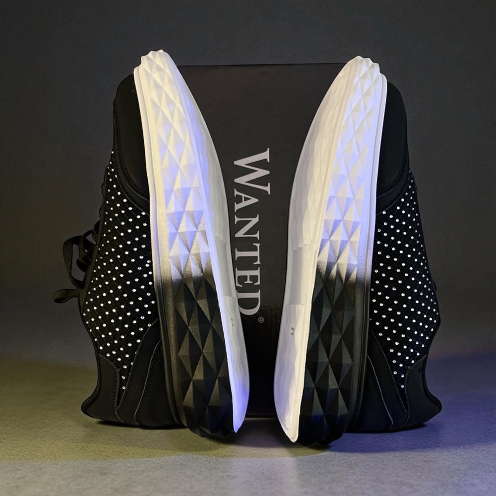 Wanted Black Sneakers with White Dots
